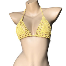 Load image into Gallery viewer, Handmade Two Pieces Mesh Sheer See Through Crochet Brazilian Bikini Set, Crochet Swimsuit, Crochet Swimwear, Sexy Bikini, Knitted Bikini