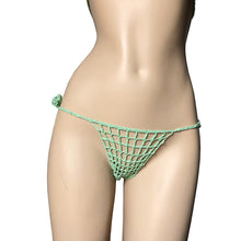 Load image into Gallery viewer, Handmade Two Pieces Mesh Sheer See Through Crochet Brazilian Bikini Set, Crochet Swimsuit, Crochet Swimwear, Sexy Bikini, Knitted Bikini
