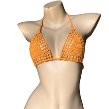 Load image into Gallery viewer, Handmade Two Pieces Mesh Sheer See Through Crochet Brazilian Bikini Set, Crochet Swimsuit, Crochet Swimwear, Sexy Bikini, Knitted Bikini
