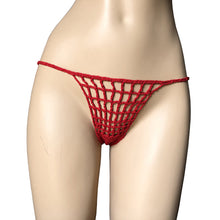 Load image into Gallery viewer, Handmade Two Pieces Mesh Sheer See Through Crochet Brazilian Bikini Set, Crochet Swimsuit, Crochet Swimwear, Sexy Bikini, Knitted Bikini
