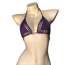 Load image into Gallery viewer, Handmade Two Pieces Mesh Sheer See Through Crochet Brazilian Bikini Set, Crochet Swimsuit, Crochet Swimwear, Sexy Bikini, Knitted Bikini
