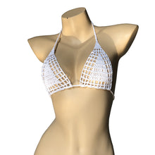 Load image into Gallery viewer, Handmade Two Pieces Mesh Sheer See Through Crochet Brazilian Bikini Set, Crochet Swimsuit, Crochet Swimwear, Sexy Bikini, Knitted Bikini
