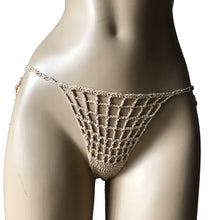 Load image into Gallery viewer, Handmade Two Pieces Mesh Sheer See Through Crochet Brazilian Bikini Set, Crochet Swimsuit, Crochet Swimwear, Sexy Bikini, Knitted Bikini
